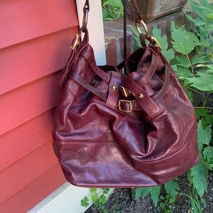 Rebecca Minkoff glazed burgundy devote tote hobo